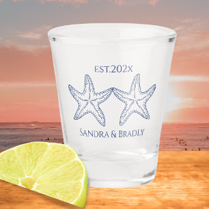Vaso De Chupito Boda costera náutica favorece el Starfish Shot Gla