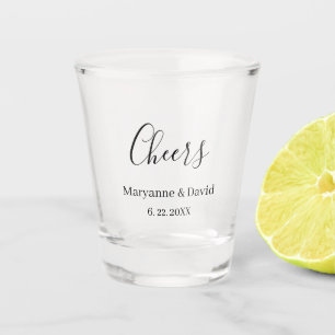 Vaso De Chupito Boda de Cheers personalizados minimalistas