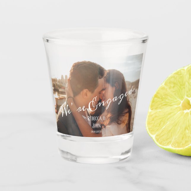 Vaso De Chupito Boda de compromiso de fotografía moderna (Anverso)