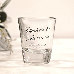Vaso De Chupito Boda de dinero antiguo de caligrafía clásica