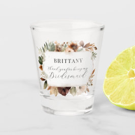 Vaso De Chupito Boda de follaje otoñal de la dama de honor Floral