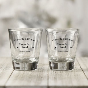 Vaso De Chupito Boda de guiones modernos, la combinación perfecta