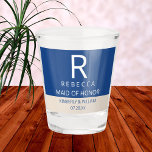 Vaso De Chupito Boda de Moda Marsella Bleu Monograma a favor<br><div class="desc">Personalizar esta moda Marseille Bleu disparó gafas como regalos personalizados de fiesta nupcial y/o favores divertidos para todos los invitados bodas. Diseñados en azul marino, emparejados con un crudo cremoso, estos anteojos de disparo boda son fáciles de personalizar para que puedas crear favores de boda únicos. Para crear una gafas...</div>