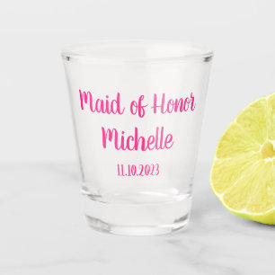 Vaso De Chupito Boda de Regalos de Nombre Personalizado Maid of Ho