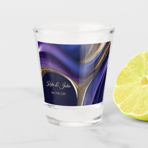 Vaso De Chupito Boda-dinero/tiro Dance-Blue Purple Gold-