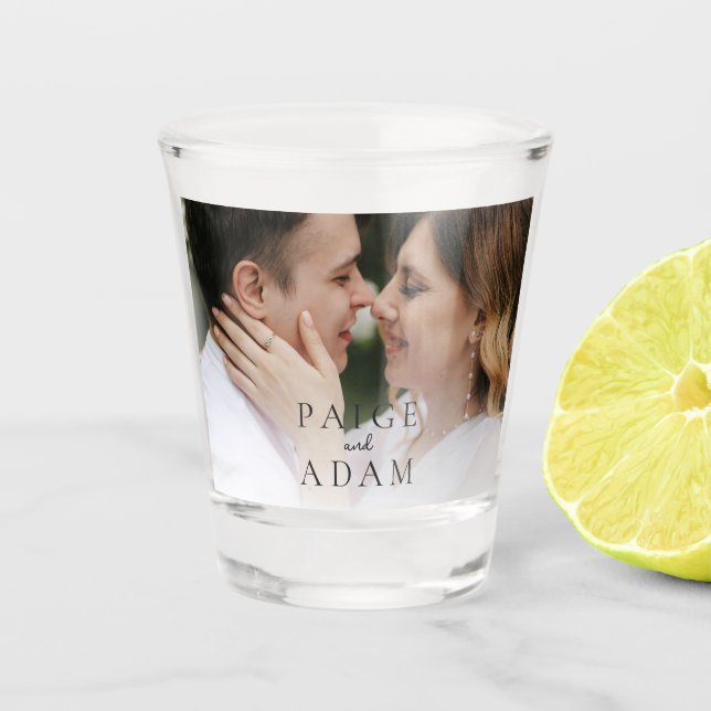 Vaso De Chupito Boda Editorial de Foto Moderna (Anverso)