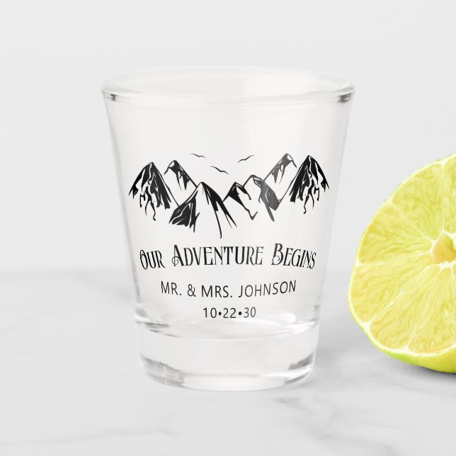Vaso De Chupito Boda en la Montaña (Anverso)