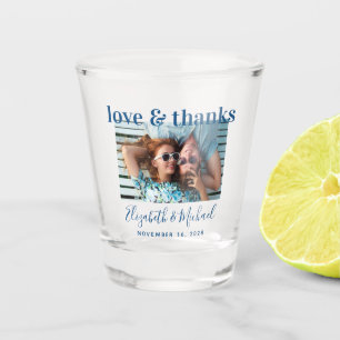 Vaso De Chupito Boda Favor Amor Azul Gracias Personalizado Foto Sh