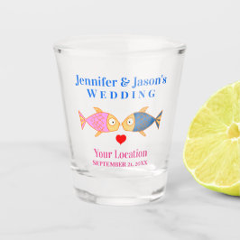 Vaso De Chupito Boda Favor Fish Beach Destino Tropical