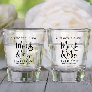 Vaso De Chupito Boda Favor Nuevo Sr. Sra.
