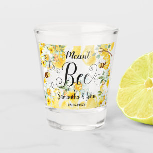 Vaso De Chupito Boda floral amarillo de miel de abejas curas prete
