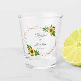 Vaso De Chupito Boda geométrico de girasol