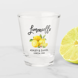 Vaso De Chupito Boda Limoncello de color de agua con guión de pin