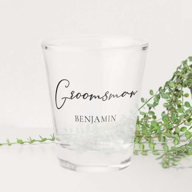 Vaso De Chupito Boda Moderna Blanca Negra Chic Personalizada para  (Subido por el creador)