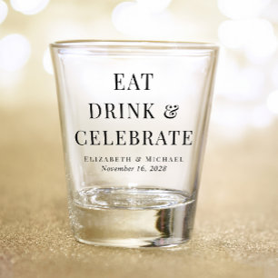 Vaso De Chupito Boda Moderna Comer Beber Celebrar