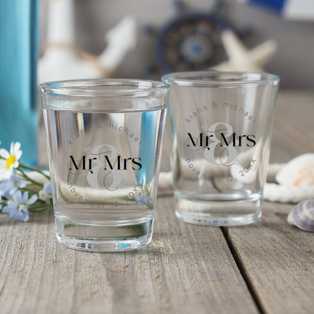 Vaso De Chupito Boda moderna decorativa Sr & Sra ID887 (Subido por el creador)