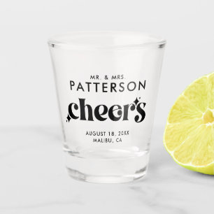 Vaso De Chupito Boda Moderna Retro Cheers