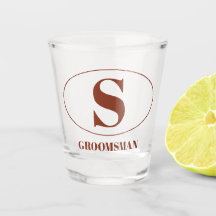 Boda moderno de regalo de monograma simple de Groo