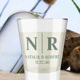 Vaso De Chupito Boda Monograma Novia Y Groom Iniciales