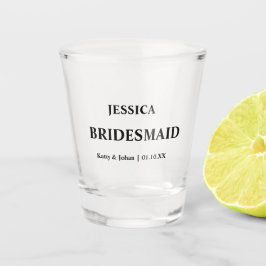 Vaso De Chupito Boda personalizado Fecha y nombres de la dama de h