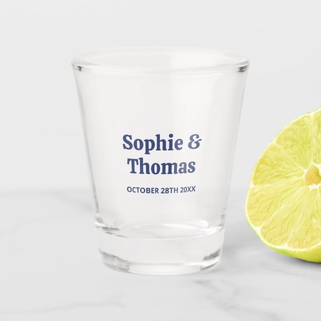 Vaso De Chupito Boda retro de mediados del siglo (Anverso)