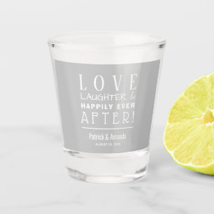Vaso De Chupito Boda Silver de amor y risas