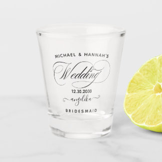 Vaso De Chupito Boda Vidrio Favorito, Boda personalizado