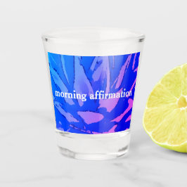 Vaso De Chupito Boho Blue Agave Affirmations Vidrio de disparo