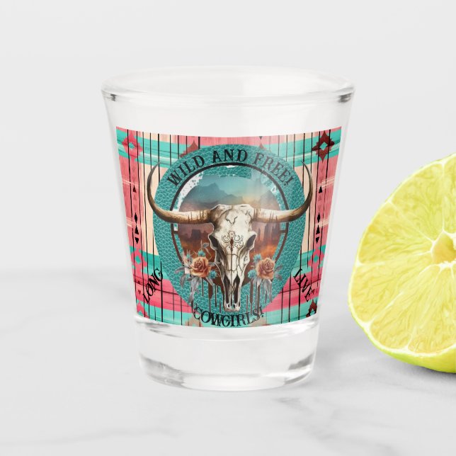 Vaso De Chupito Boho Wild and Free Tequila (Anverso)