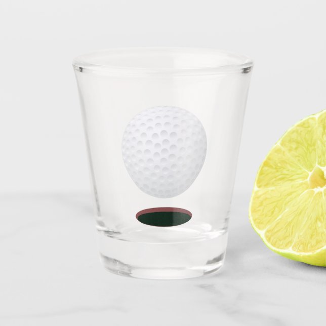 Vaso De Chupito Bola de golf y vidrio caliente de hoyo (Anverso)