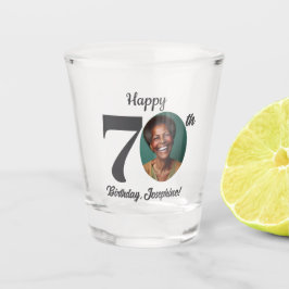 Vaso De Chupito Bold 70th Birthday Photo