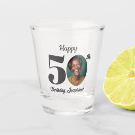 Vaso De Chupito Bold Happy 50th Birthday Photo
