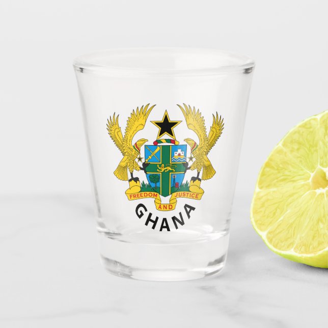 Vaso De Chupito Bollo de café de armas de Ghana (Anverso)