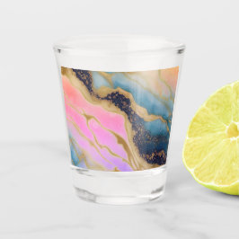 Vaso De Chupito Bolsa de regalo de mármol falso Navy, Aqua, Rosa, 