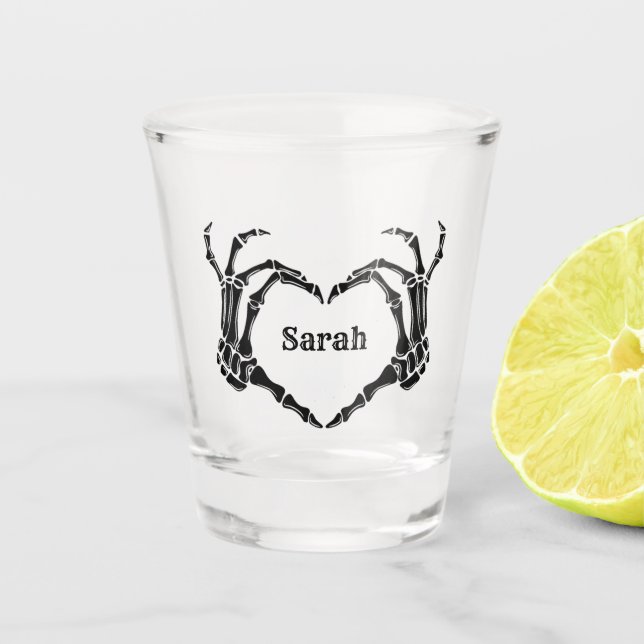 Vaso De Chupito Bolso negro gótico regalo para damas de honor desp (Anverso)