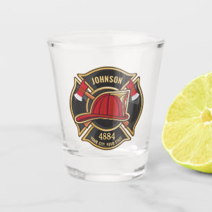 Vaso De Chupito Bombero NAME Bombero Rescate Departamento de Bombe