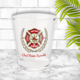 Vaso De Chupito Bombero personalizado cruzado de Malta