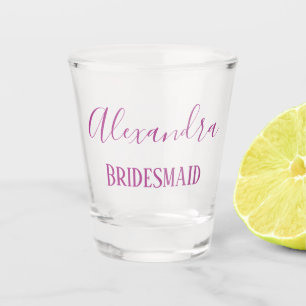 Vaso De Chupito Bonito Púrpura Bridesmaid Keepsake