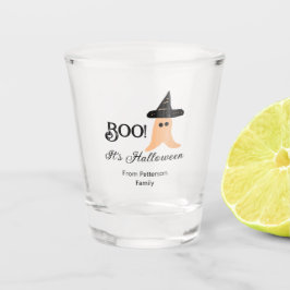 Vaso De Chupito Boo, es Halloween de naranja de apellido fantasma