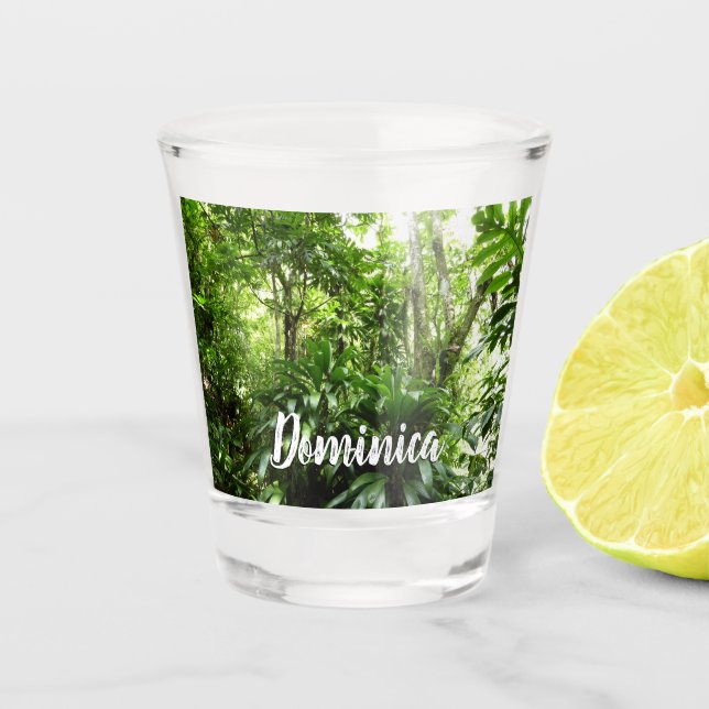 Vaso De Chupito Bosque lluvioso dominicano I Naturaleza tropical v (Anverso)
