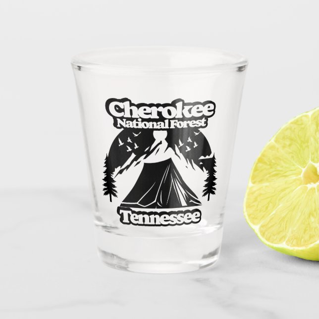 Vaso De Chupito Bosque nacional de Cherokee Tennessee (Anverso)