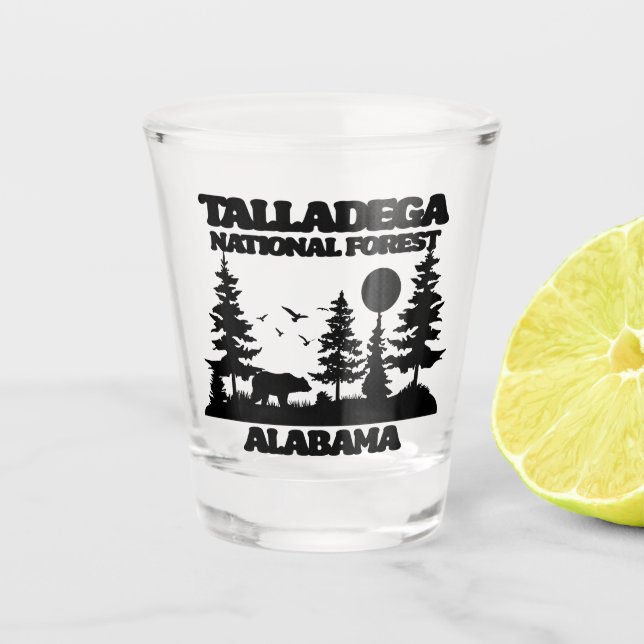 Vaso De Chupito Bosque nacional de Talladega (Anverso)