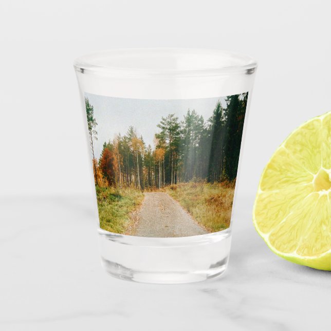 Vaso De Chupito Bosque otoñal sueco (Anverso)