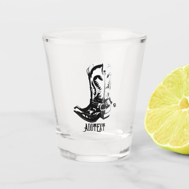Vaso De Chupito Botas de vaca (Anverso)