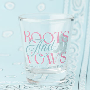 Vaso De Chupito Botas y votos occidentales de despedida de soltera