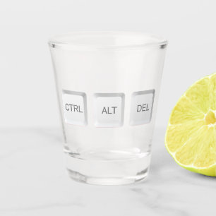 Vaso De Chupito botón CTRL ALT DEL teclado del equipo de SlipperyJ