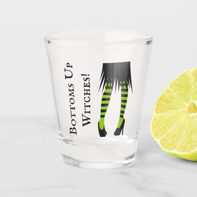 Vaso De Chupito Bottoms Up Wites Halloween Striped Witch (Anverso)