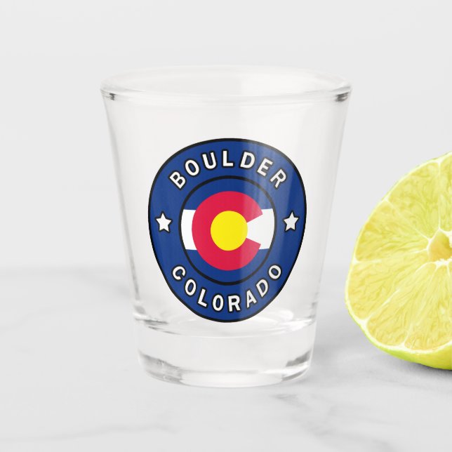 Vaso De Chupito Boulder Colorado (Anverso)