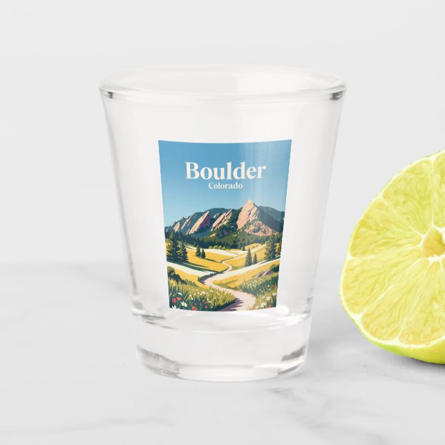Vaso De Chupito Boulder Colorado (Anverso)