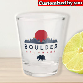 Vaso De Chupito Boulder, Vintage de Colorado - Souvenirs de montañ